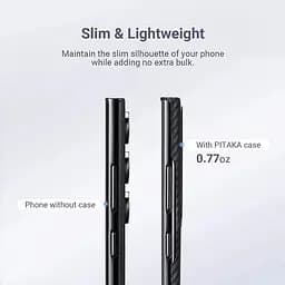 Оригінальний протиударний чохол для Samsung Galaxy S23 Ultra Pitaka MagEZ MagSafe Case 3 Twill Black/Grey KS2301U - мініатюра 8