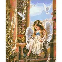 Алмазна мозаїка Josef Otten Ангел на підрамнику 50х40 см (1249514608)