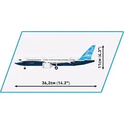 Конструктор Cobi Боінг 737-8 масштаб 1:110, 340 деталей - мініатюра 8