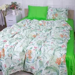 Пододеяльник на молнии MirSon Natural flowers 22-1355, сатин, 220х240 см, разноцветный