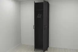 Шкаф Гардероб Уни секция 6 серии Конект Ferrum-decor 220x60x50см Черный металл ДСП Венге Магия 16 мм (FRD-104572)