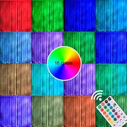 Гірлянда штора роса 3х3 RGB Niki Light роса від юсб роса на пульті завіса 300 LED різнокольорова 16 кольорів - мініатюра 9