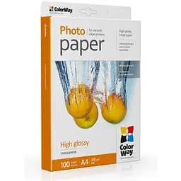 Фотопапір ColorWay, глянсовий, A4, 200 г/м², 100 арк (PG200100A4)