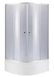 Набор Lidz Душевая кабина Latwa SC80x80.SAT.HIGH.GR полукруглая, стекло тонированное 4 мм + Душевой поддон Kapielka ST80x80x41, с панелью