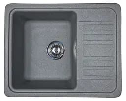 Кухонна мийка Adamant SMALL сіра 570x455x180 мм, з крилом 57 см