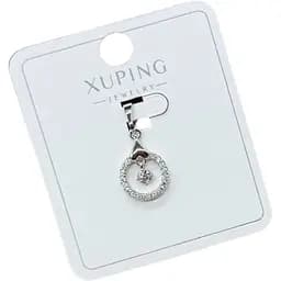 Кулон жіночий круглий з камінчиком Xuping з медичного золота з покриттям золотом 18K