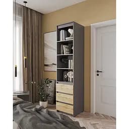 Пенал открытый с шухлядами Moreli T-219 500x2117x498 мм Антрацитовый/Дуб аппалачи (mo-t219-antracit-apalach)