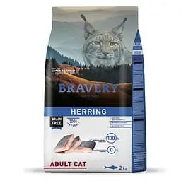 Сухий корм для котів схильних до алергії з оселедцем BRAVERY Herring Adult Cat 2 кг