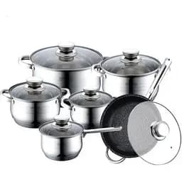Набір каструль із кришками та сковорідкою Bohmann BH 71241-12, 12 предметів