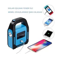 Переносний ліхтар із сонячною панеллю Gold Orion OR9708A+Solar, 3 режими, USB-вихід, акумулятор - мініатюра 2