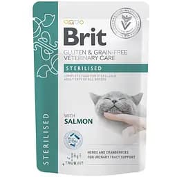 Влажный корм для кошек Brit GF VetDiet Care Sterilised с лососем 85 г