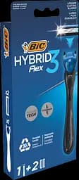 Станок для гоління Bic Flex 3 Hybrid з 2 змінними картриджами - мініатюра 2