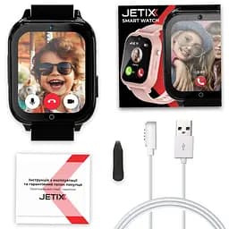 Смарт-годинник JETIX DF100 Pro з 4G відеодзвінком, вібродзвінком і вологозахистом IP67 - Black - мініатюра 9