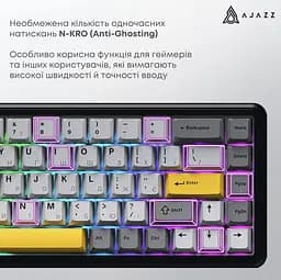 Клавиатура игровая механическая Ajazz AK-680-MAX Magnetic Switch RGB USB Black-Gray - мініатюра 6