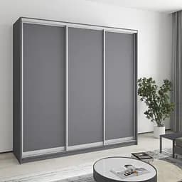 Шкаф-купе трехдверный MebelStar Комбо AL 3ДСП 210x60x240 см Антрацит (MBS-1732)