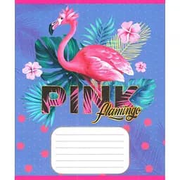 Зошит учнівський "Рожевий фламінго" Leader 012-500059K-2 в клітинку, 12 аркушів (959050)