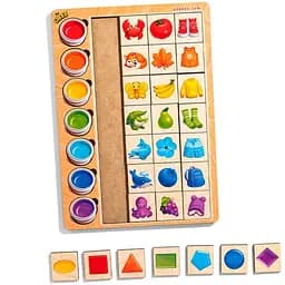 Пазл-вкладиш Ubumblebees Асоціації кольори PSD268 дерев'яний