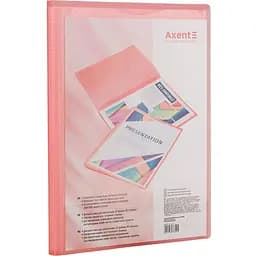 Дисплей-книга  Axent з кишенею А4, 20 файлів рожева (1020-24-A) - мініатюра 2