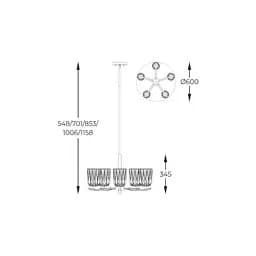 Підвісна люстра TAZZA P0590-05B-V7AC Zuma Line - мініатюра 4