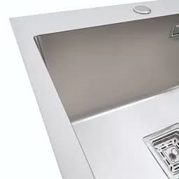 Кухонна мийка Platinum Handmade НSB з нержавіючої сталі 3 мм прямокутна 50x45x23 см (000037016) - мініатюра 3