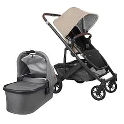 Прогулянкова коляска Uppababy Cruz V2 - LIAM + люлька Uppababy Carrycot-Greyson charcoal Melange Carbon Frame