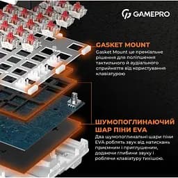 Клавіатура GamePro MK170B Hot-Swap Red Swich RGB USB UA Black (MK170B) - мініатюра 8