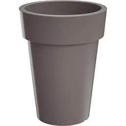 Горщик для квiтiв Prosperplast Lofly круглий високий, 400 мм, сірий (70708-405)