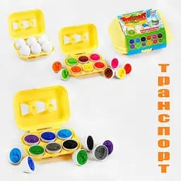 Іграшка 3D сортер 4FUN Game Club Яєчний лоток + Овочі та фрукти + Транспорт 54435-1 (6945717436916)