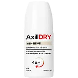 Кульковий дезодорант-антиперспірант AxillDRY Sensitive до 48 годин 50 мл (2548)