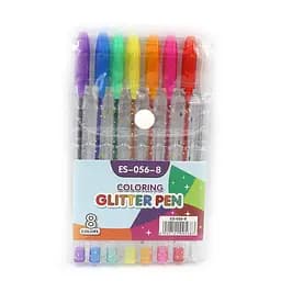 Набор гелевых ручек Glitter Pen, 8 шт., PVC
