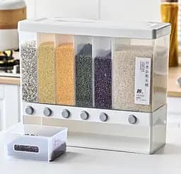 Органайзер для сипучих продуктів Assorted grain rice bucket JC-2170 Диспенсер для круп 6 секцій
