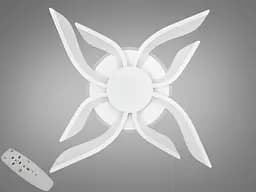 Люстра стельова LED Diasha 2481/4+4WH, 67W, 3200K-6500K, білий акрил, сучасний стиль з пультом та диммером