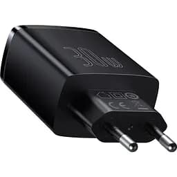 Зарядний пристрій Baseus Compact Quick Charger 2U+C 30W EU black (CCXJ-E01)