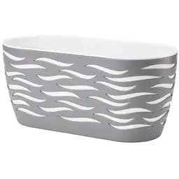 Горщик для квітів Form-Plastic Sahara Duo-овал-35 6 л біло-сірий (4440-059+011W)