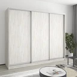 Шафа-купе тридверна MebelStar Комбо AL 3ДСП 250x45x210 см Аляска сірий (MBS-3189)