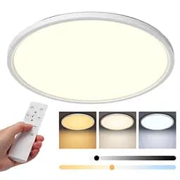 Світлодіодний світильник для стель Aisutha, 24 Вт, 2800 лм, з регулюванням яскравості, з пультом дистанційного керування, 3000–650