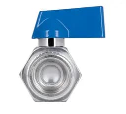 Кран кульовий міні Thermo Alliance Standart 1/2" ЗЗ прямий, хром, півметелик SD189W15 - мініатюра 2