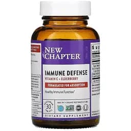 Вітамін C і бузина New Chapter Immune Defense 30 вегетаріанських таблеток
