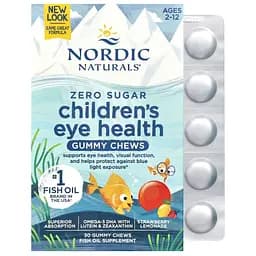 Здоров'я очей для дітей від 2 до 12 років Nordic Naturals Children's Eye Health полуничний лимонад без цукру 30 цукерок