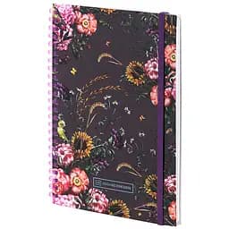 Блокнот Axent Purple field OS на спіралі А5 в клітинку 80 аркушів (8471-7-A-OS)