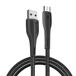 Кабель ColorWay USB - micro USB (M/M), PVC + Led, 2.4 А, 1 м, Black (CW-CBUM034-BK) - мініатюра 3