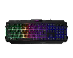 Клавиатура MSI FORGE GK100, черный, USB, мембранная, RGB-подсветка с установленными эффектами, 1.5 м