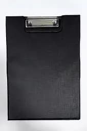 Клипборд ПВХ 0321, планшет книжка А4 / А3 с зажимом, бумвенил, в пакете (8058778152454) Чёрный