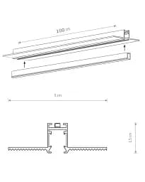 Магнітний шинопровід вбудований Nowodvorski 11730 NANO-LVM Recessed Track 1m IP20 чорний - мініатюра 2