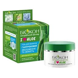 Гель для лица гиалуроновый Біокон I love aloe Увлажнение и свежесть 50 мл