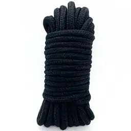 Мотузка для BDSM зв'язування в стилі Шибарі Чорний K0142-1