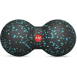 Массажный мяч Hop-Sport HS-D008MB двойной EPP 80 мм черно-голубой