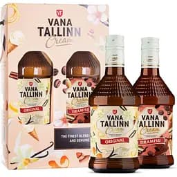 Набір лікерів Vana Tallinn: Лікер Vana Tallinn Original 16% 0.5 л + Лікер Vana Tallinn Tiramisu 16% 0.5 л