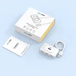 USB-хаб Jasoz HUB 4USB3.0 довжина кабелю 0.3 м, White - мініатюра 3