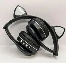 Бездротові дитячі Bluetooth навушники Cat Ear VZV-23M з котячими вушками Чорні - мініатюра 3